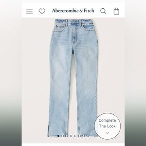 Abercrombie & Fitch Curve Love Ultra High Rise 90s Straight Jean